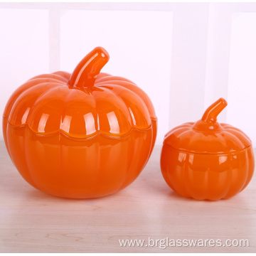 Halloween Pumpkin Glass Jar